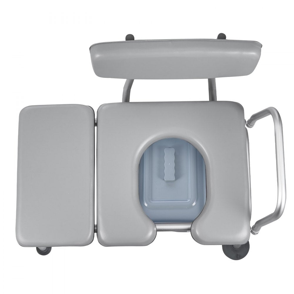 4-in-1 Bedside Commode Chair Raised Toilet Seat 227 kg Adjustable Height