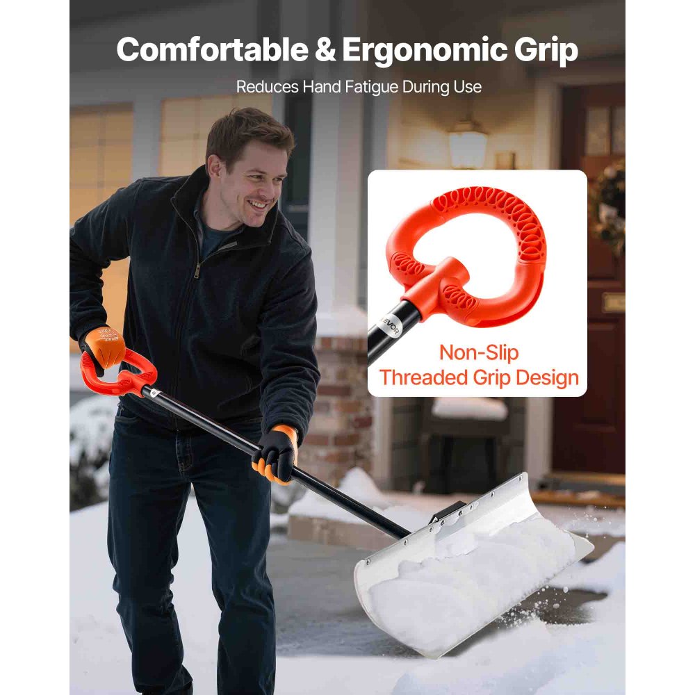 Plastic Snow Pusher Shovel 76.2 cm Heavy Duty Winter Snow Plow for Driveway