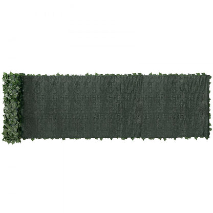 VEVOR Ivy Privacy Fence, 39 x 198in Artificial Green Wall Screen, Greenery Ivy Fence with Mesh Cloth Backing and Strengthened Joint, Faux Hedges Vine Leaf Decoration for Outdoor Garden, Yard, Balcony