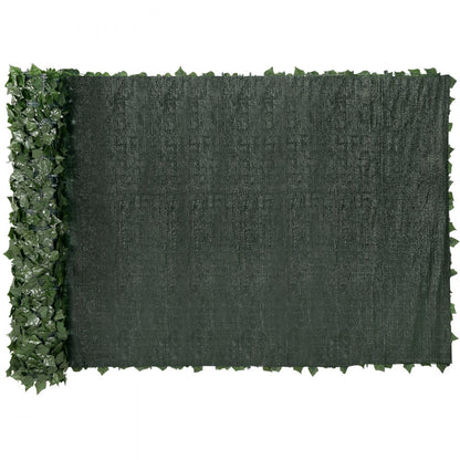 Ivy Privacy Fence, 59 x 158in Artificial Green Wall Screen, Greenery Ivy Fence w/ Mesh Cloth Backing and Strengthened Joint, Faux Hedges Vine Leaf Decoration for Outdoor Garden, Yard, Balcony