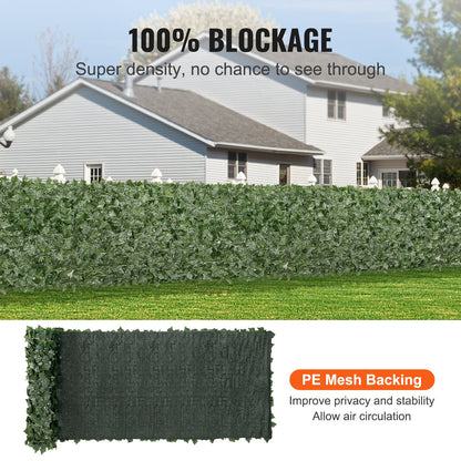 VEVOR Ivy Privacy Fence, 39 x 158in Artificial Green Wall Screen, Greenery Ivy Fence