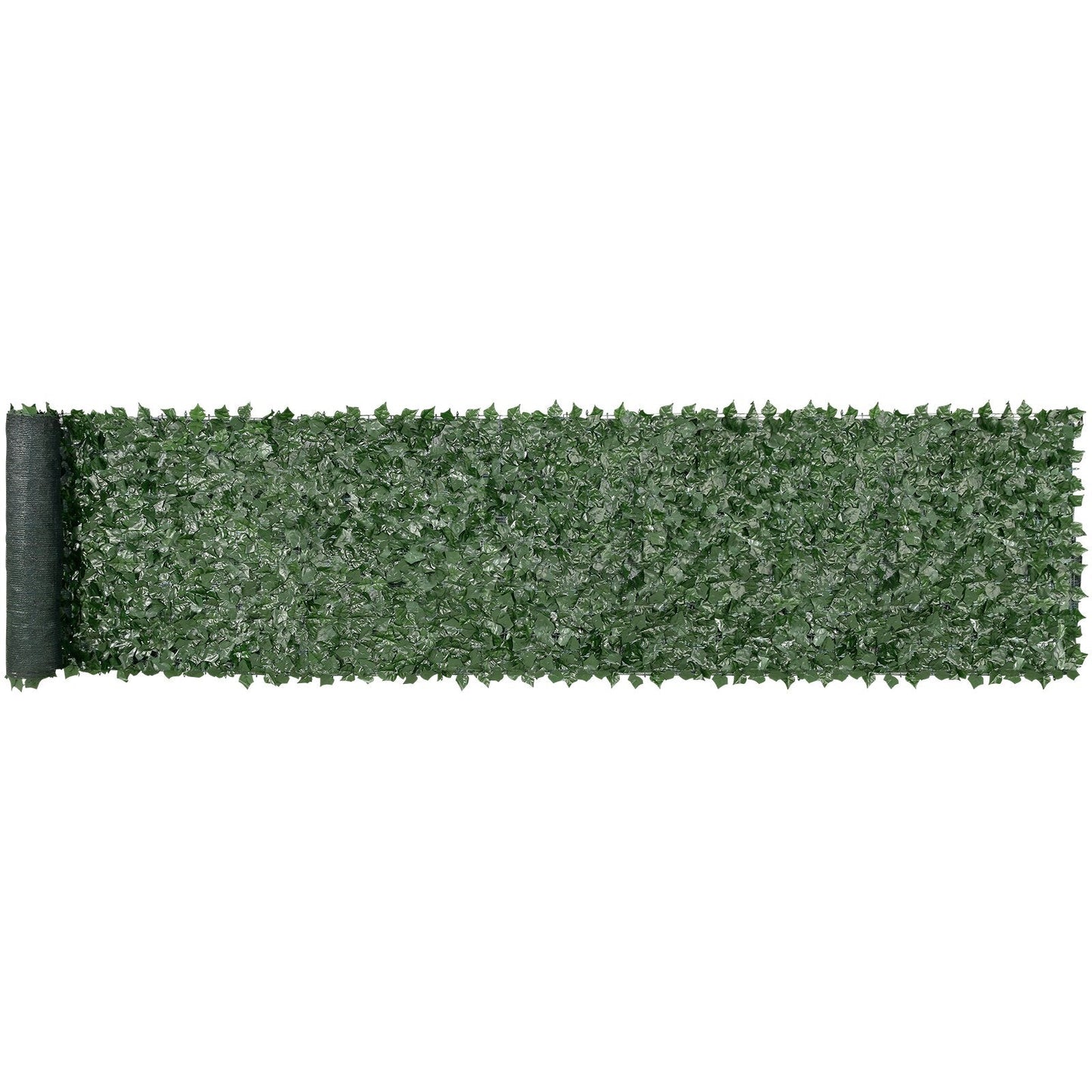 Artificial Ivy Privacy Fence with PE Mesh Backing, 1 x 5m, Green Leaf Screen