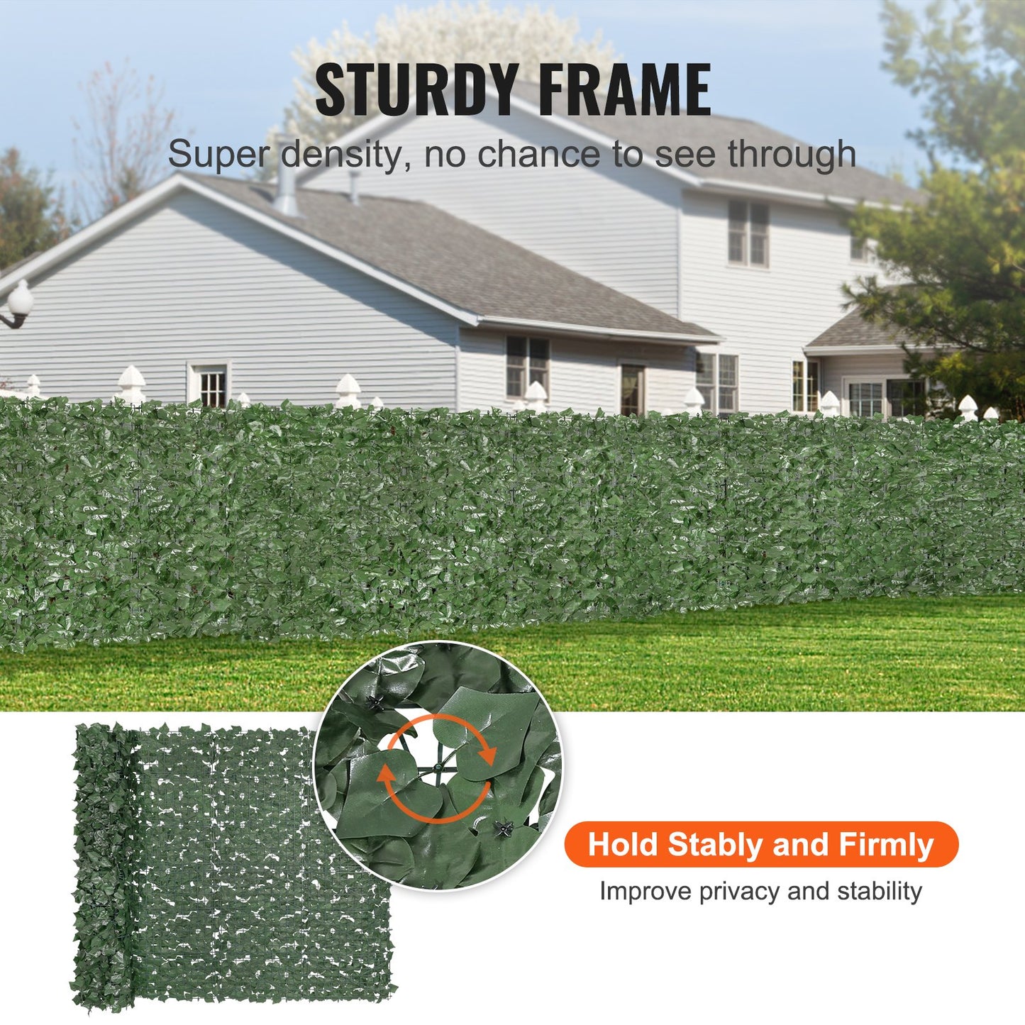 VEVOR Ivy Privacy Fence, 1500 x 2490 mm Artificial Green Wall Screen, Greenery Ivy