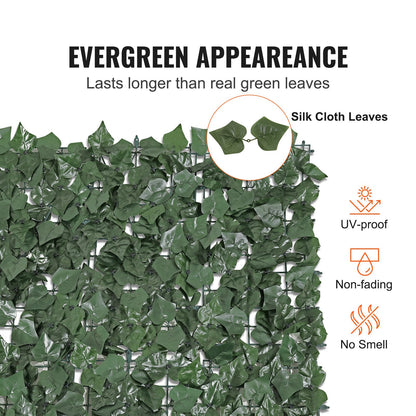 VEVOR Ivy Privacy Fence, 2440 x 1830 mm Artificial Green Wall Screen, Greenery Ivy