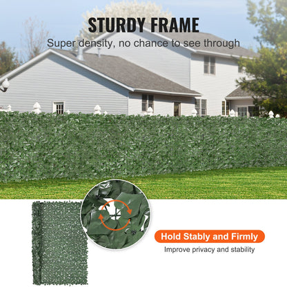 VEVOR Ivy Privacy Fence, 2440 x 1830 mm Artificial Green Wall Screen, Greenery Ivy