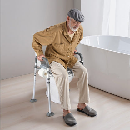Bedside Commode Chair 4-in-1 Raised Toilet Seat Adjustable Height 227 kg