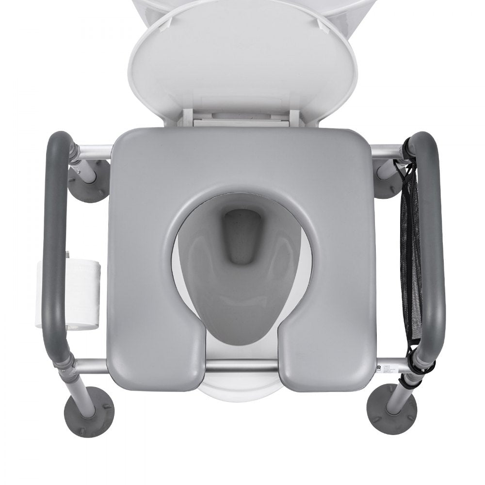 Bedside Commode Chair 4-in-1 Raised Toilet Seat Adjustable Height 227 kg