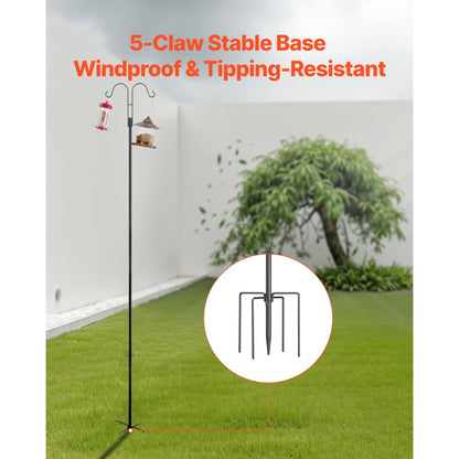 VEVOR Double Shepherds Hook 8 Pack 2345mm Heavy Duty Bird Feeder Pole