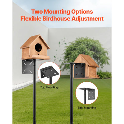 VEVOR 2370mm Bird Feeding Station 4 Hook Wild Bird Feeder Stand Pole