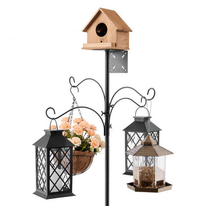 VEVOR 2370mm Bird Feeding Station 4 Hook Wild Bird Feeder Stand Pole