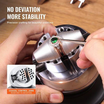 Professional 3" Jewelry Engraving Ball Vise with 360° Rotation and 30 Attachments