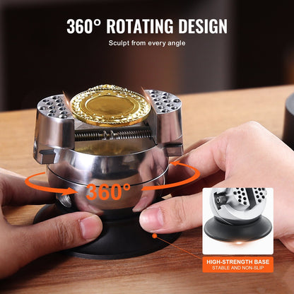 Professional 3" Jewelry Engraving Ball Vise with 360° Rotation and 30 Attachments