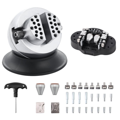 Professional 3" Jewelry Engraving Ball Vise with 360° Rotation and 30 Attachments