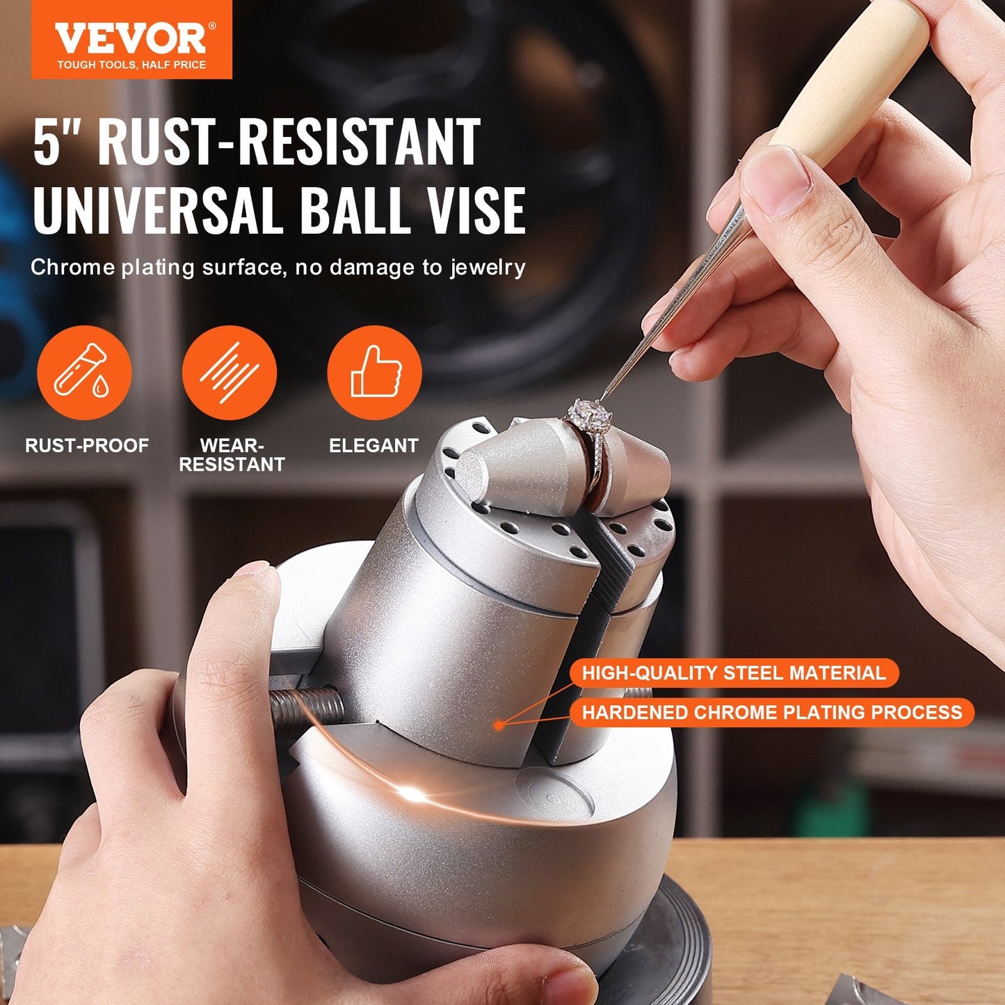 5" Rotating Engraving Vise with 69 Accessories for Jewelry & Gemstone Work