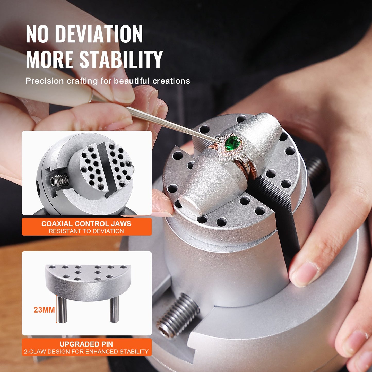 VEVOR Ball Vise, 5" Engraving Setting Tool, 360° Rotation Engraving Block Vise,