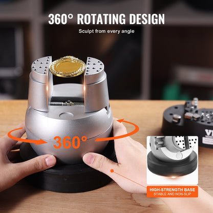 5" Rotating Engraving Vise with 69 Accessories for Jewelry & Gemstone Work
