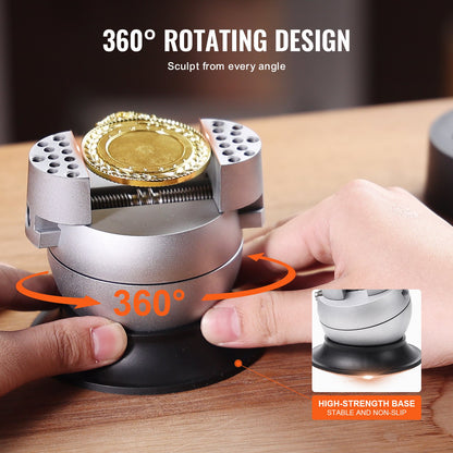 VEVOR Ball Vise, 3" Engraving Setting Tool, 360° Rotation Engraving Block Vise,