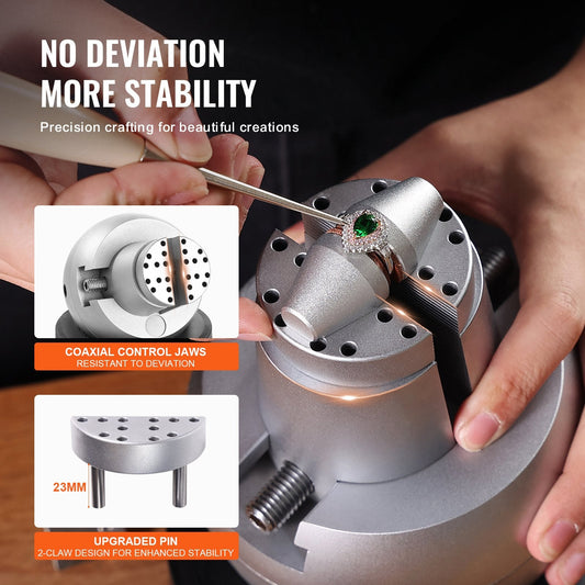 Engraving Ball Vise with 360° Rotation, 9.2 kg, Includes 35 Attachments