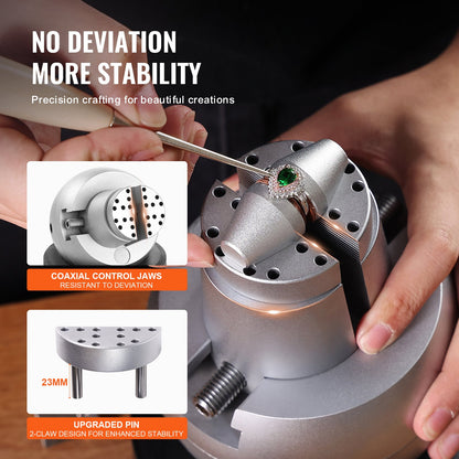 VEVOR Ball Vise, 5" Engraving Setting Tool, 360° Rotation Engraving Block Vise,