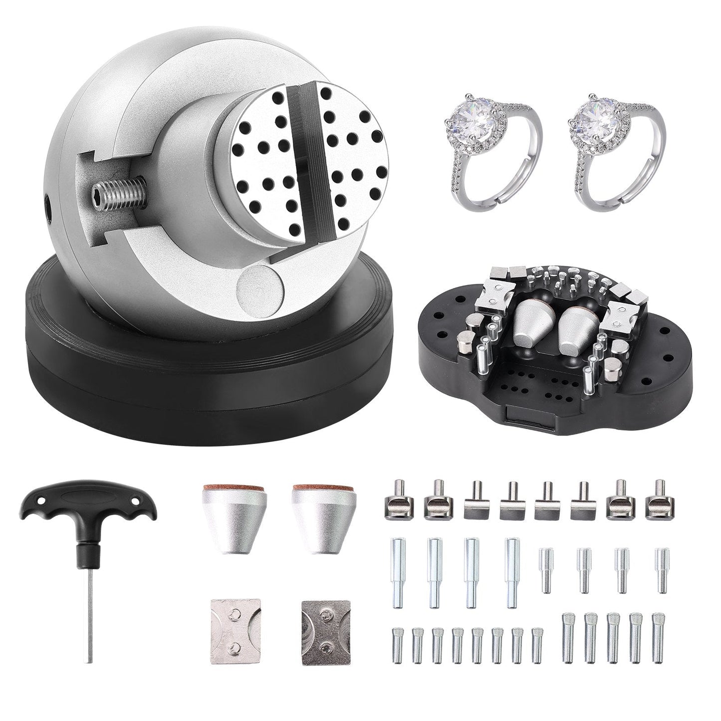Engraving Ball Vise with 360° Rotation, 9.2 kg, Includes 35 Attachments