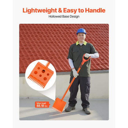 Shingle Shovel 2 Pack, D-Grip Handle Shingle Roof Ripper, High Hardness 45# Steel & Lightweight Easy Tearing Off Roofing