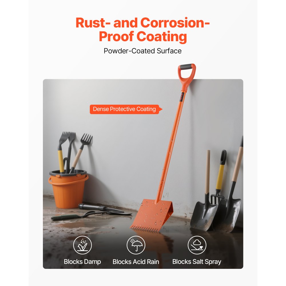 Shingle Shovel 2 Pack, D-Grip Handle Shingle Roof Ripper, High Hardness 45# Steel & Lightweight Easy Tearing Off Roofing