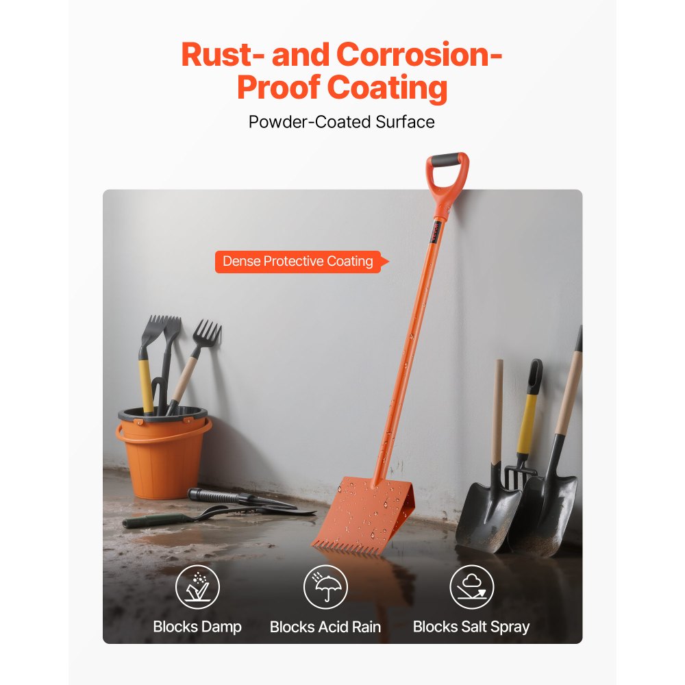 Shingle Shovel 4 Pack, D-Grip Handle Shingle Roof Ripper, High Hardness 45# Steel & Lightweight Easy Tearing Off Roofing