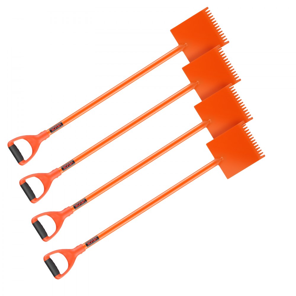 Shingle Shovel 4 Pack, D-Grip Handle Shingle Roof Ripper, High Hardness 45# Steel & Lightweight Easy Tearing Off Roofing