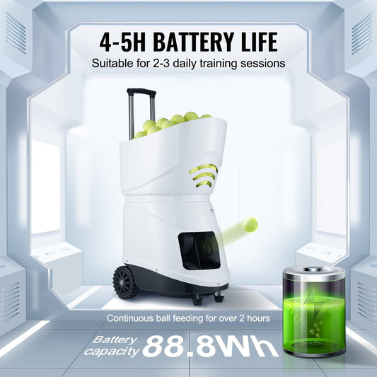 Portable Automatic Tennis Ball Launcher with Bluetooth & 150-Ball Capacity
