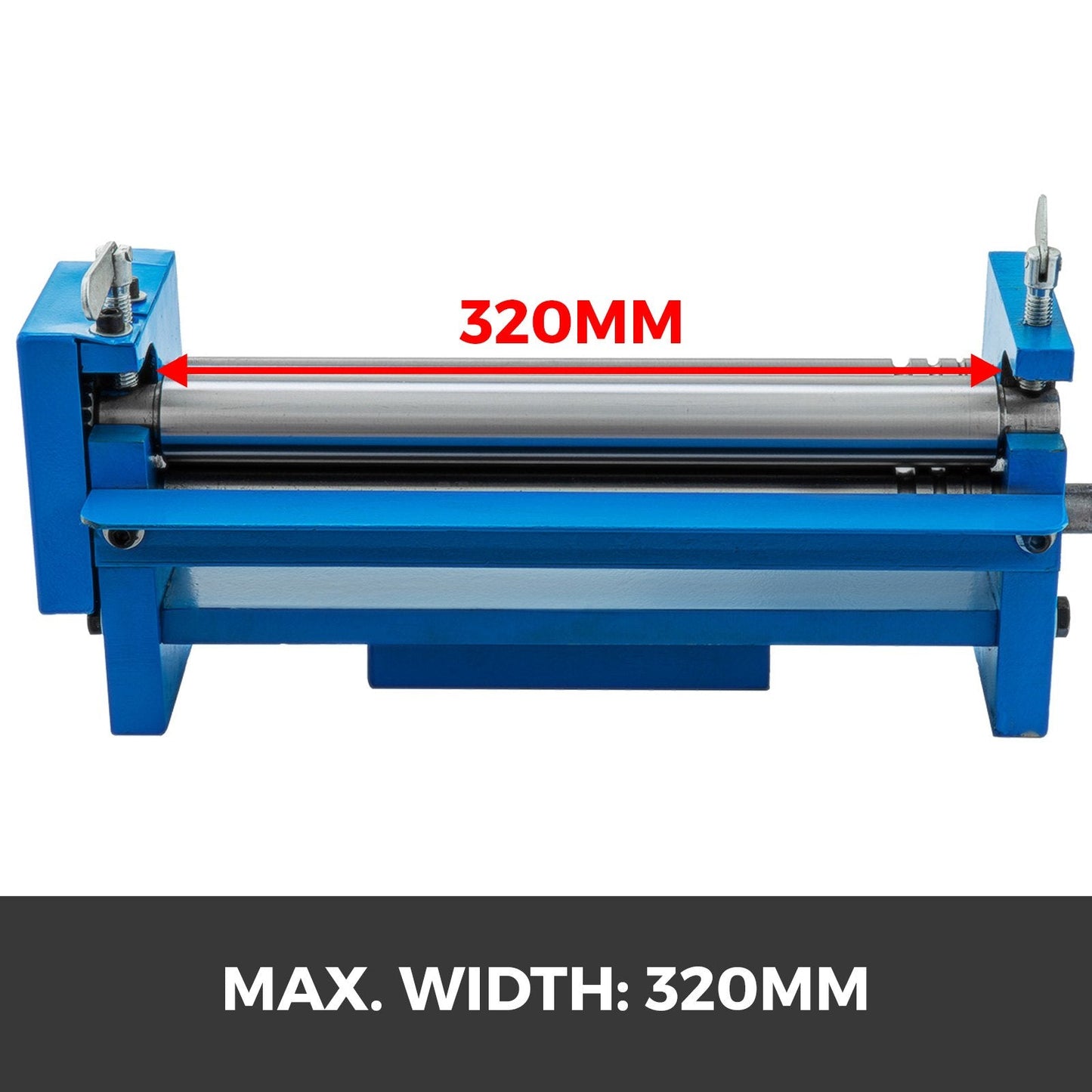 Manual Metal Sheet Roller Bender, 0.32m Width, Adjustable Rolling Radius