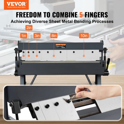 Portable Metal Bender, 0-135° Adjustable for Sheet Metal, 0.61m Capacity