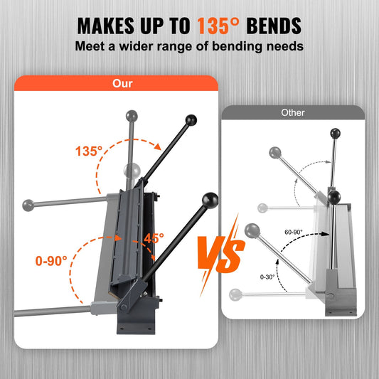 Portable Box and Pan Brake, 0-135° Bending, 0.91m Width, 24.6 kg Capacity