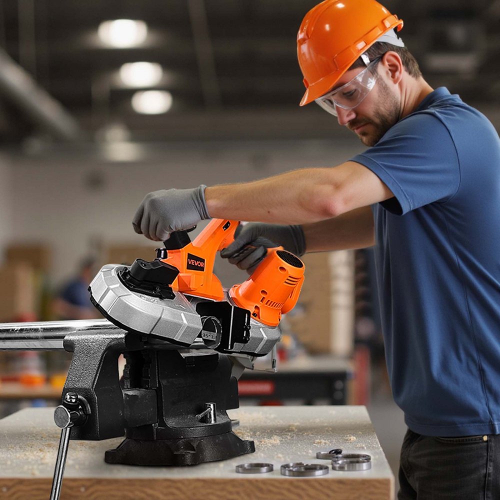 VEVOR Portable Cordless Band Saw 2.56 in Deep Cut Variable Speed (Bare Tool)