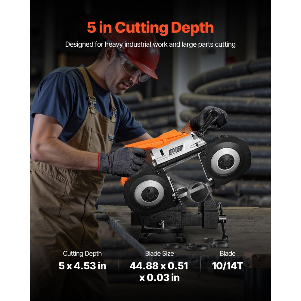 VEVOR Portable Cordless Band Saw 5-Inch Deep Cut Variable Speed (Bare Tool)