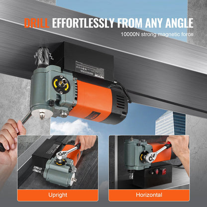 1300W Magnetic Drill Press, Low Profile, Portable, Max 45mm Depth, 10.4kg