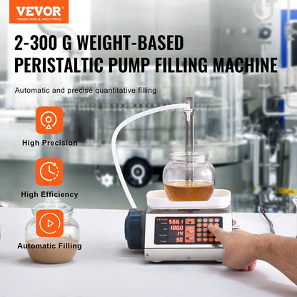 Automatic Liquid Bottle Filler with 5-300 g Capacity and Digital Control