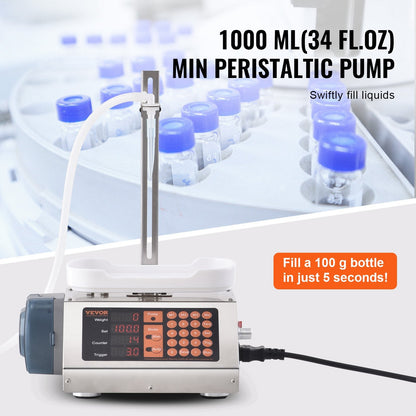 Automatic Liquid Bottle Filler with 5-300 g Capacity and Digital Control