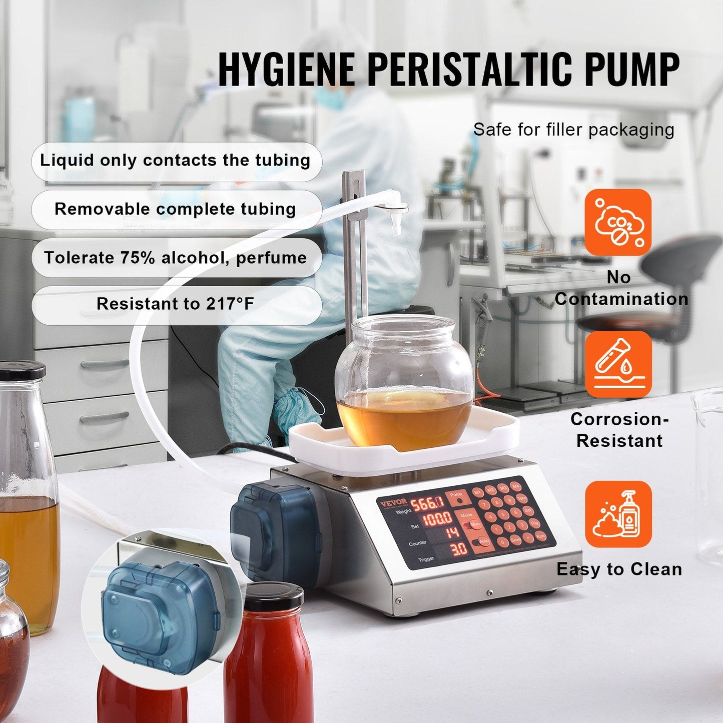 Automatic Liquid Bottle Filler with 5-300 g Capacity and Digital Control