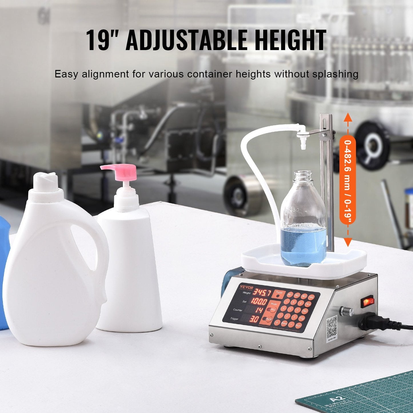 Automatic Liquid Bottle Filler with 5-300 g Capacity and Digital Control