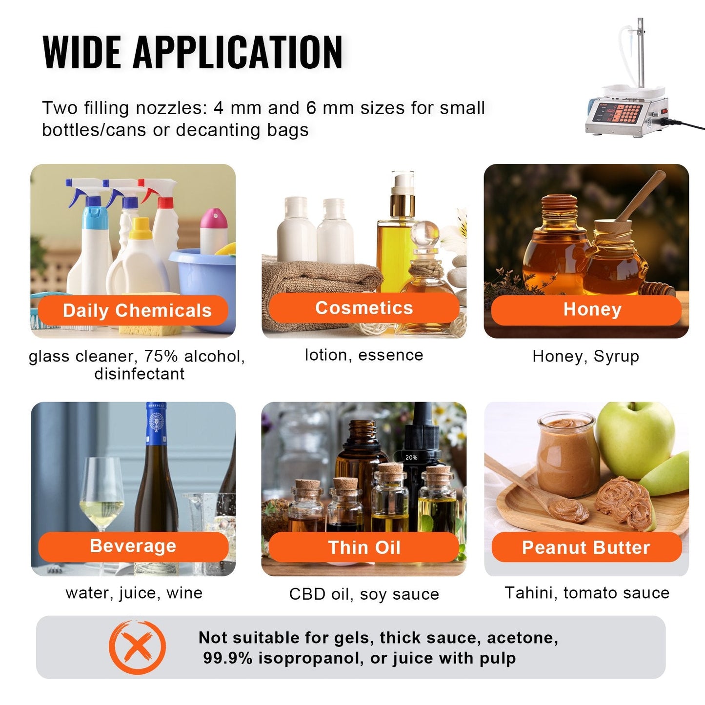 Automatic Liquid Bottle Filler with 5-300 g Capacity and Digital Control