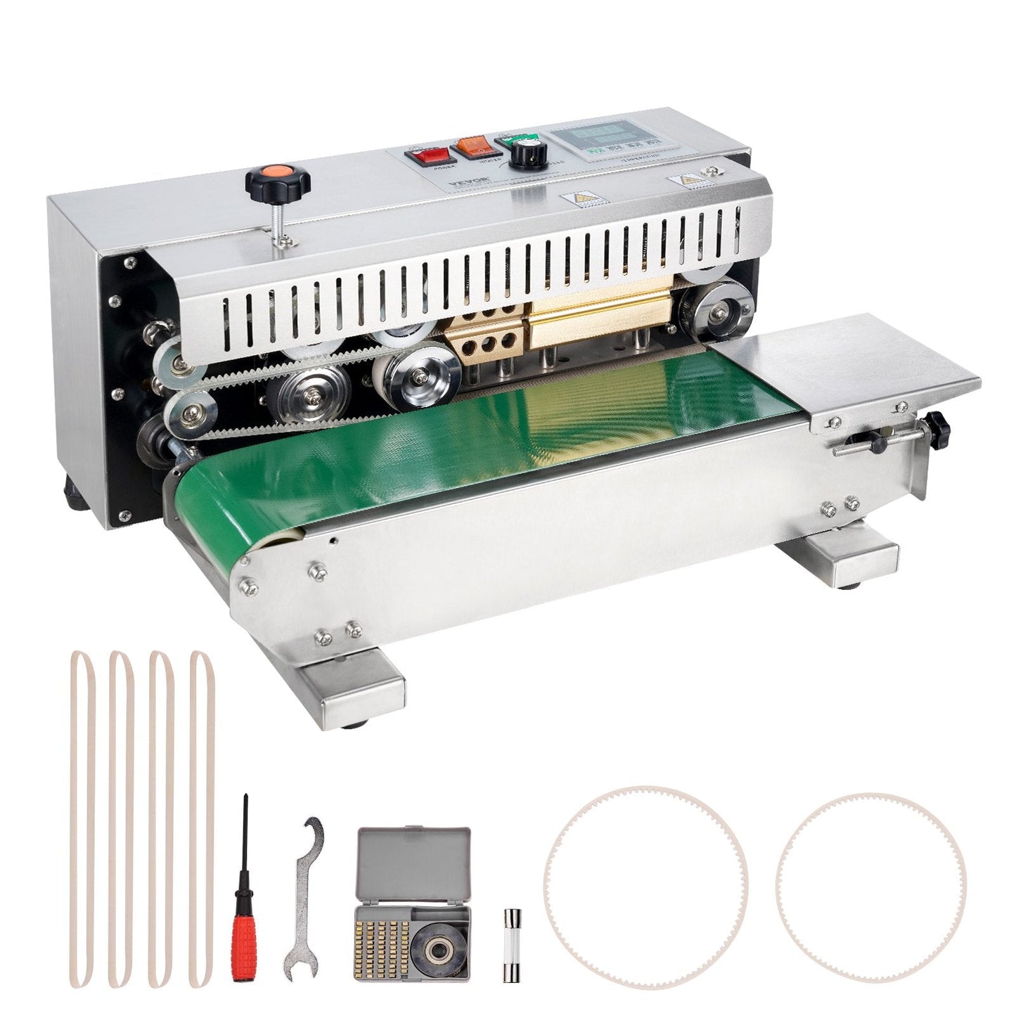 Stainless Steel Horizontal Band Sealer with Adjustable Speed and Durable Design