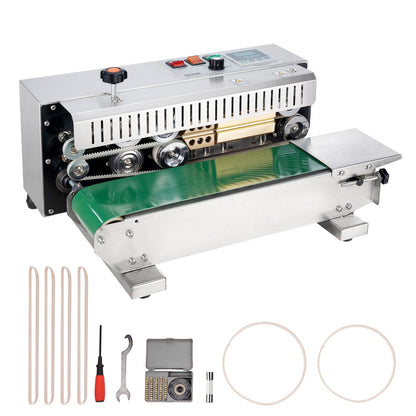 Stainless Steel Horizontal Band Sealer with Adjustable Speed and Durable Design