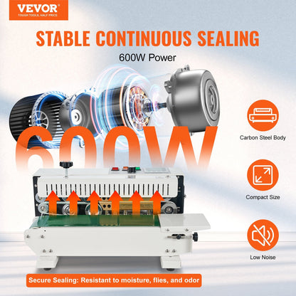 High-Efficiency Horizontal Band Sealer, Carbon Steel, 16m/min Sealing Speed