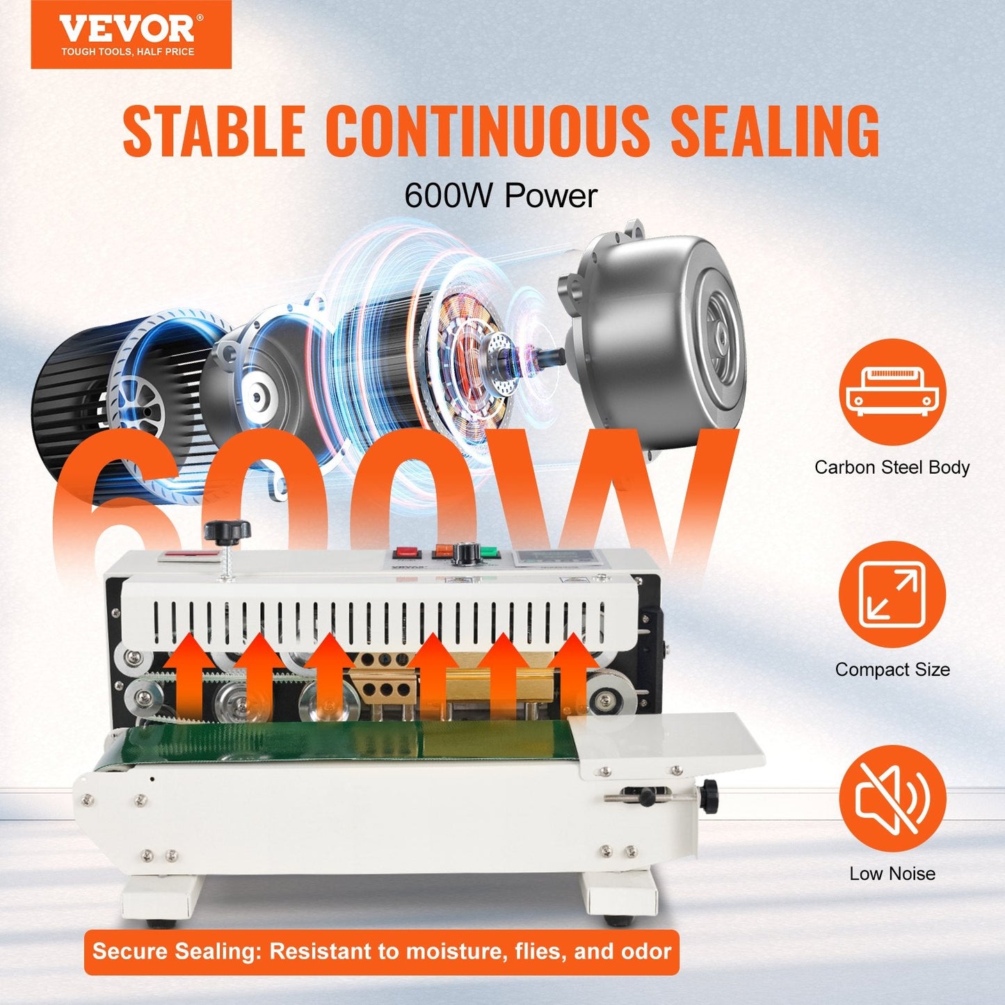 Horizontal Band Sealer with Count Function, 16 m/min Sealing Speed, 5 kg Load
