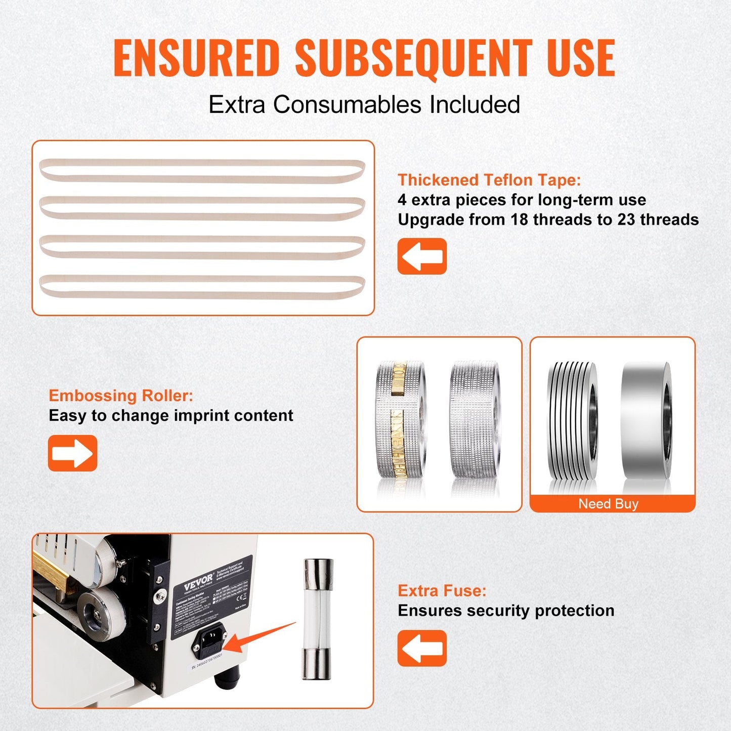 Horizontal Band Sealer with Count Function, 16 m/min Sealing Speed, 5 kg Load
