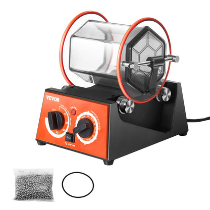 3kg Rotary Tumbler Jewelry Polisher with Adjustable Speeds and Large Capacity