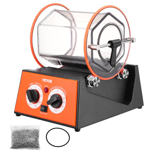 VEVOR Jewelry Polisher Tumbler, 11lbs/5kg Capacity Mini Rotary Tumbler Machine with