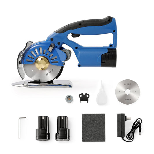 VEVOR Fabric Cutter, 5-Speed Cordless Electric Rotary Fabric Cutting Machine, 1.1"