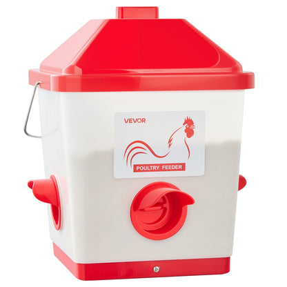 Automatic Chicken Feeder & Waterer Set, 19 L/18.14 kg, Rain Proof Hanging Poultry Feeder with Water Cup No Waste, Automatic Gravity, Avoid Small Animals, Suitable for Chicken, Duck, Turkey