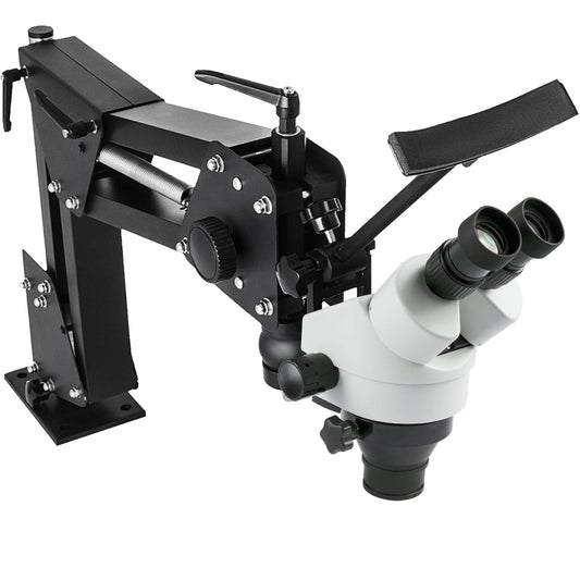 Multi-Directional Jewelry Microscope with Spring Bracket, 7X-45X Zoom, 68 cm
